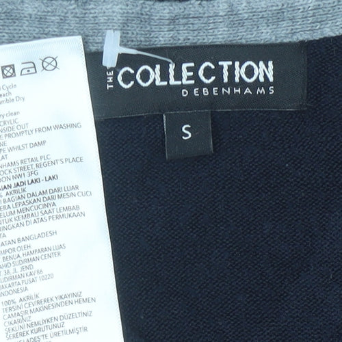 Debenhams Men’s Blue V-Neck Long Sleeve Pullover Jumper S Regular