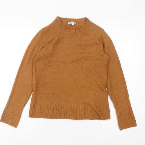 Warehouse Women’s Brown Crew Neck Long Sleeve Knit Jumper Size 8