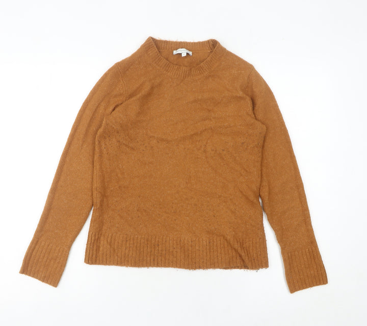 Warehouse Women’s Brown Crew Neck Long Sleeve Knit Jumper Size 8