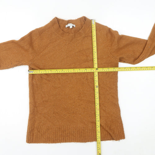 Warehouse Women’s Brown Crew Neck Long Sleeve Knit Jumper Size 8