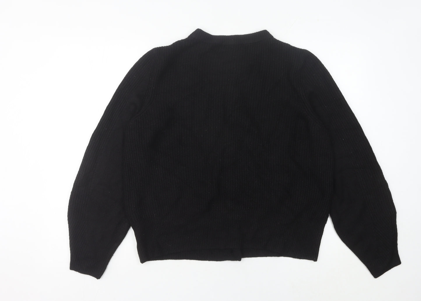 Marks and Spencer Women's Black Size 18 Crew Neck Cardigan