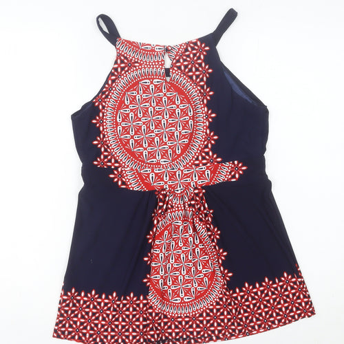 Klass Women’s Blue Aztec Halter Camisole Tank Top Size S