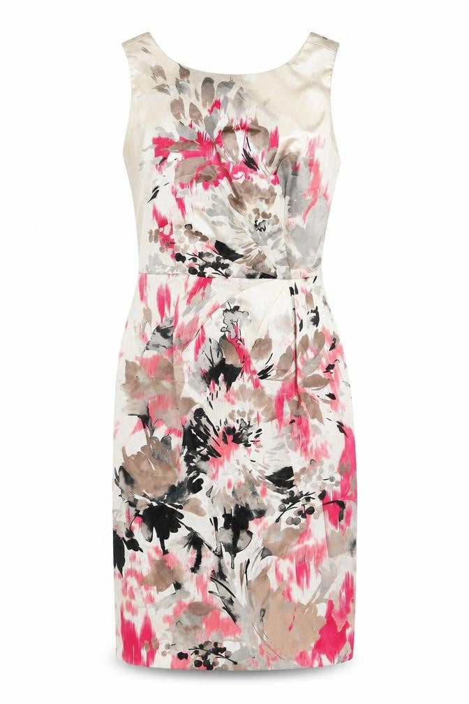 Adessa Women’s Multicoloured Floral Sheath Knee Dress Size 8