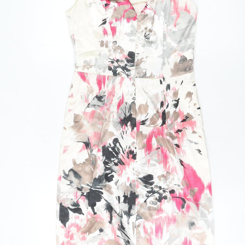 Adessa Women’s Multicoloured Floral Sheath Knee Dress Size 8