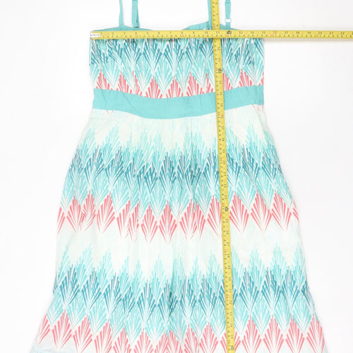 Monsoon Women's Multicoloured Silk A-Line Knee Length Dress Size 12