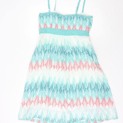 Monsoon Women's Multicoloured Silk A-Line Knee Length Dress Size 12