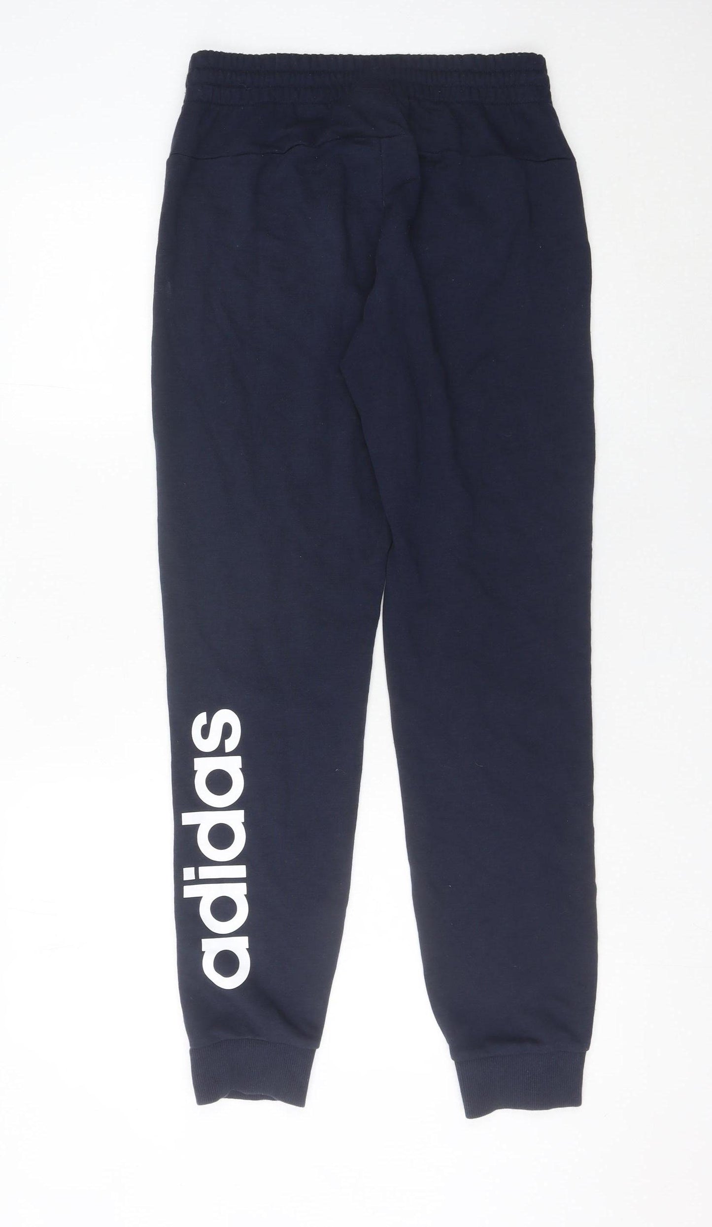 Adidas Womens Blue Jogger Trousers Size 8-10 Cotton Blend Logo