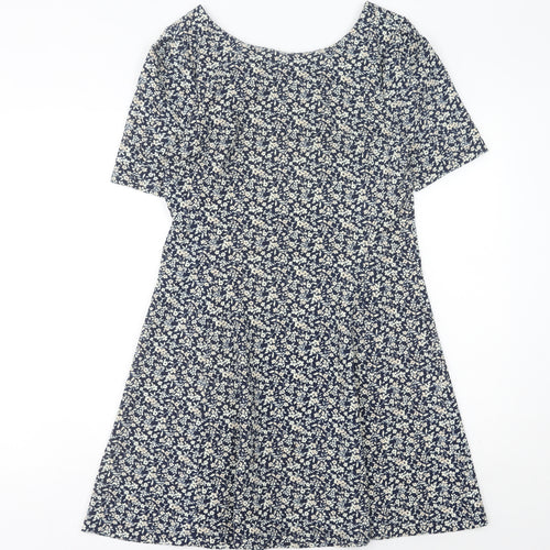 Next Women’s Blue Floral A-Line Knee Length Dress Size 12