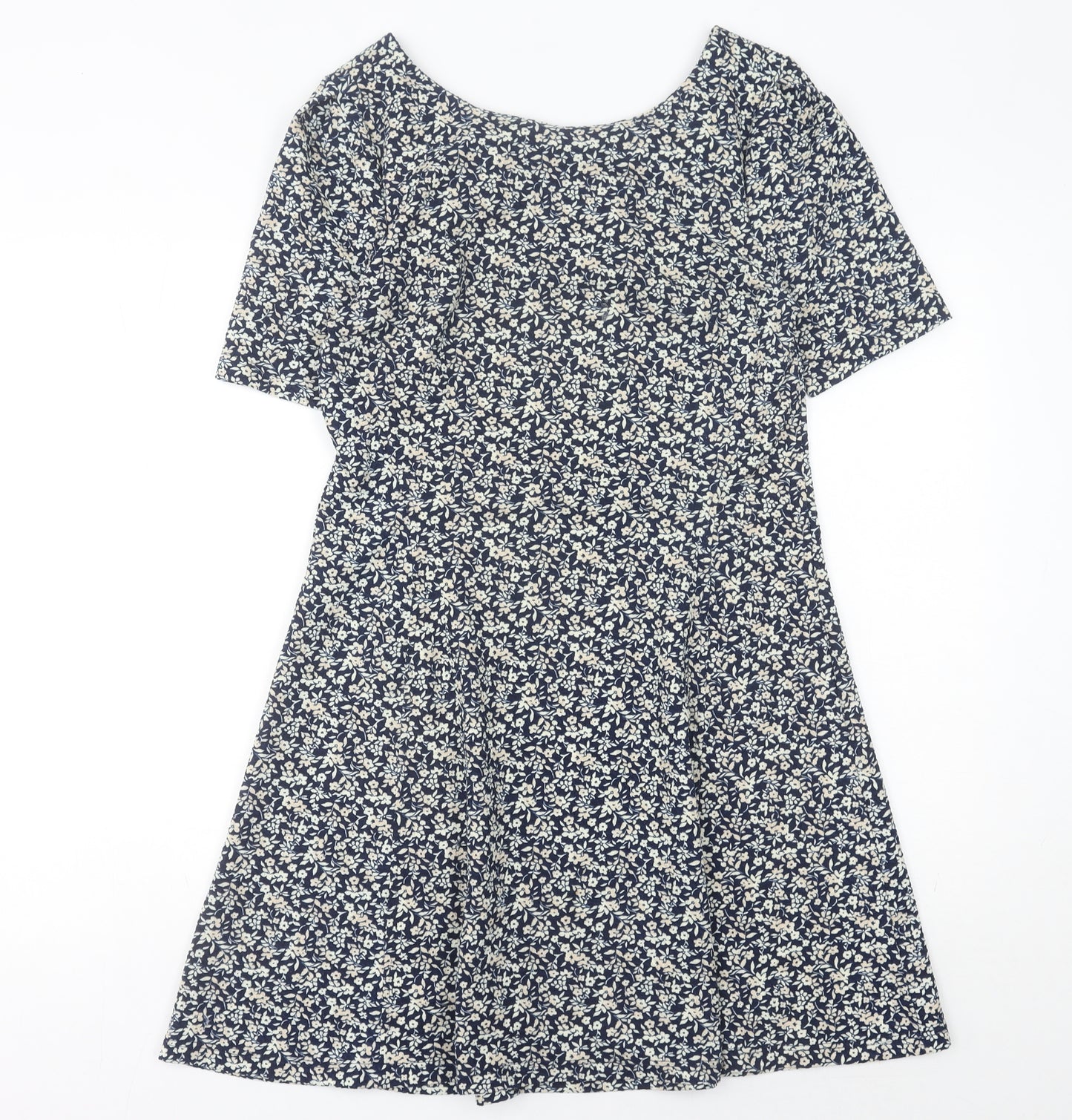 Next Women’s Blue Floral A-Line Knee Length Dress Size 12