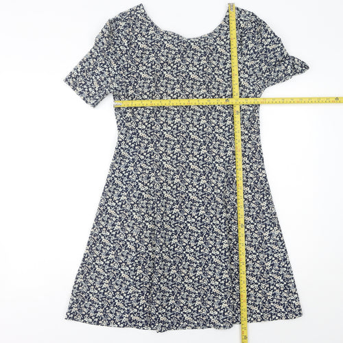 Next Women’s Blue Floral A-Line Knee Length Dress Size 12