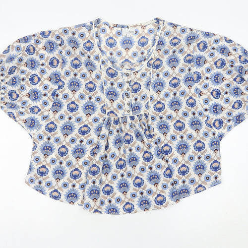 Next Women’s Multicoloured Floral Chiffon Tunic Blouse Size 12