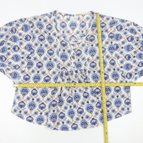 Next Women’s Multicoloured Floral Chiffon Tunic Blouse Size 12