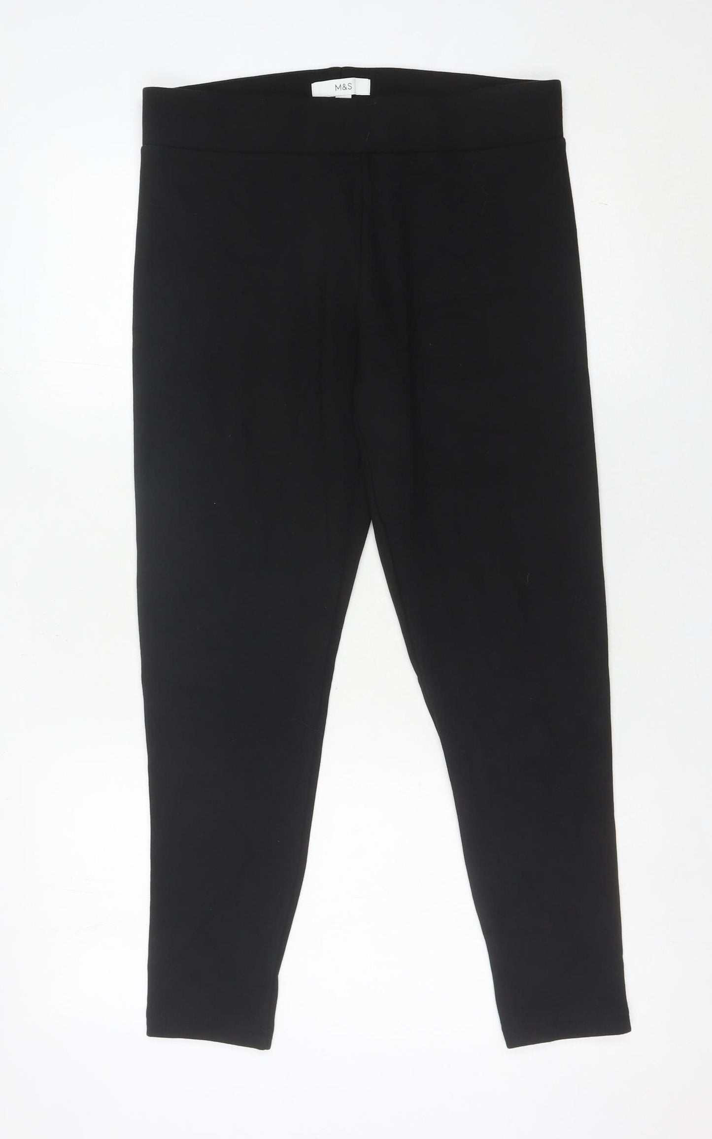 Marks and Spencer Women’s Black Size 14 Jersey Stretch Leggings