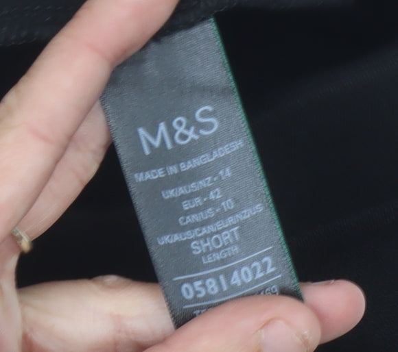 Marks and Spencer Women’s Black Size 14 Jersey Stretch Leggings