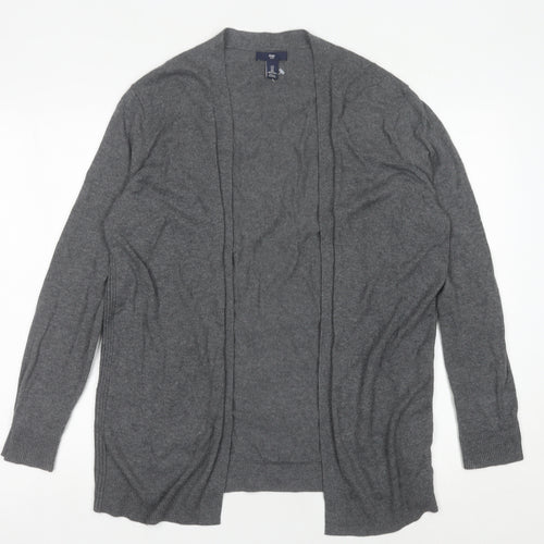Gap Women’s Grey Long Sleeve Knit Cardigan Size L Cotton Blend