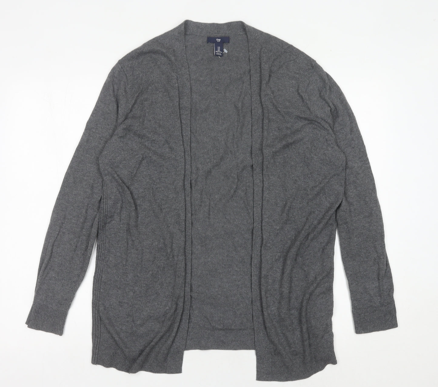 Gap Women’s Grey Long Sleeve Knit Cardigan Size L Cotton Blend