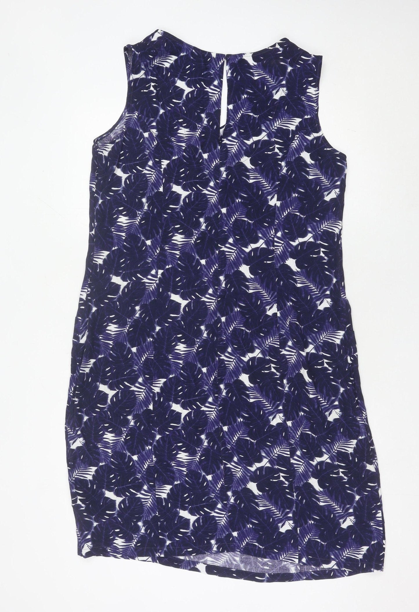 Marks and Spencer Women’s Blue Floral Shift Dress Size 14 Knee Length