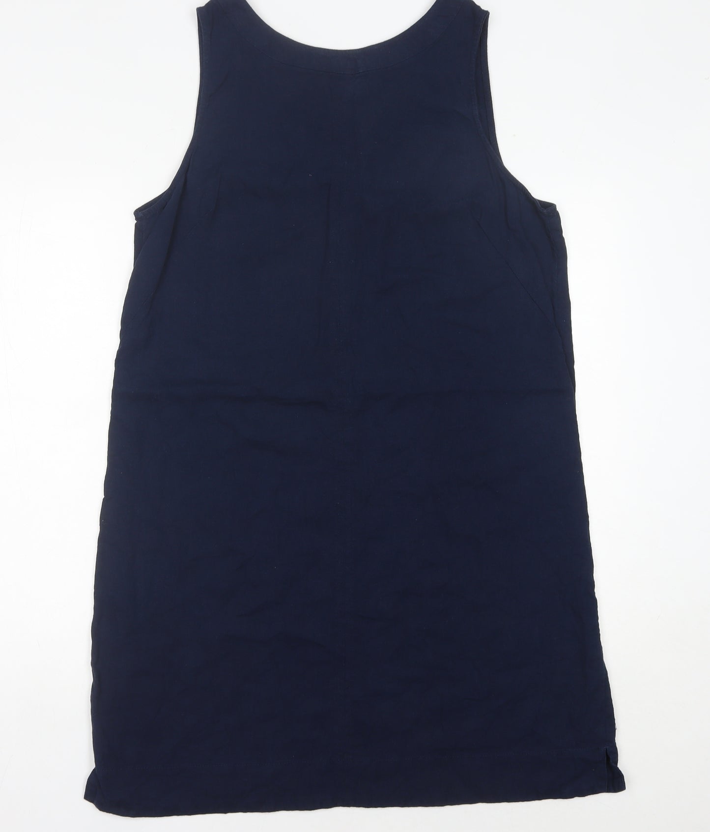 Marks and Spencer Women’s Blue Linen Blend Shift Dress Size 16 Sleeveless