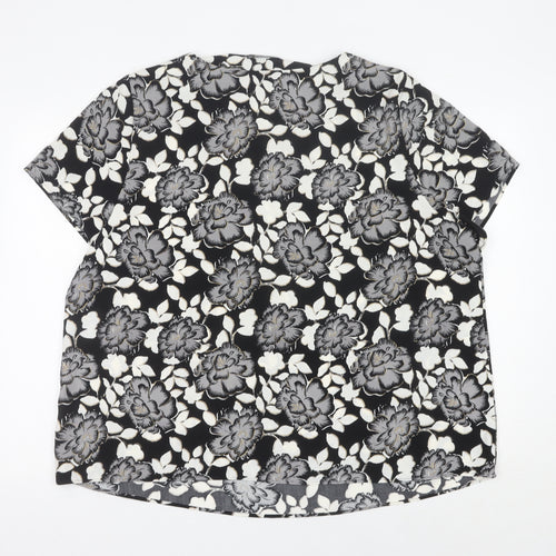 Bonmarché Womens Plus Size 24 Floral Short Sleeve Blouse
