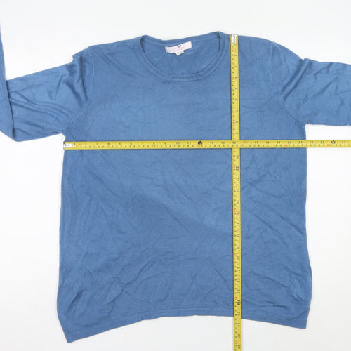 Julipa Women's Blue Size 12 Crew Neck Acrylic Pullover Jumper
