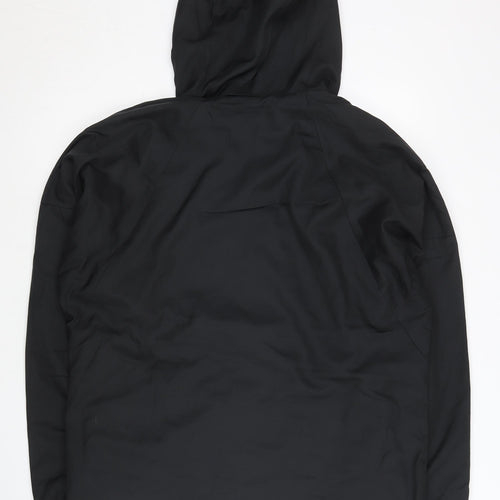 Adidas Men's Black M Windbreaker Jacket Hooded Full Zip Polyester
