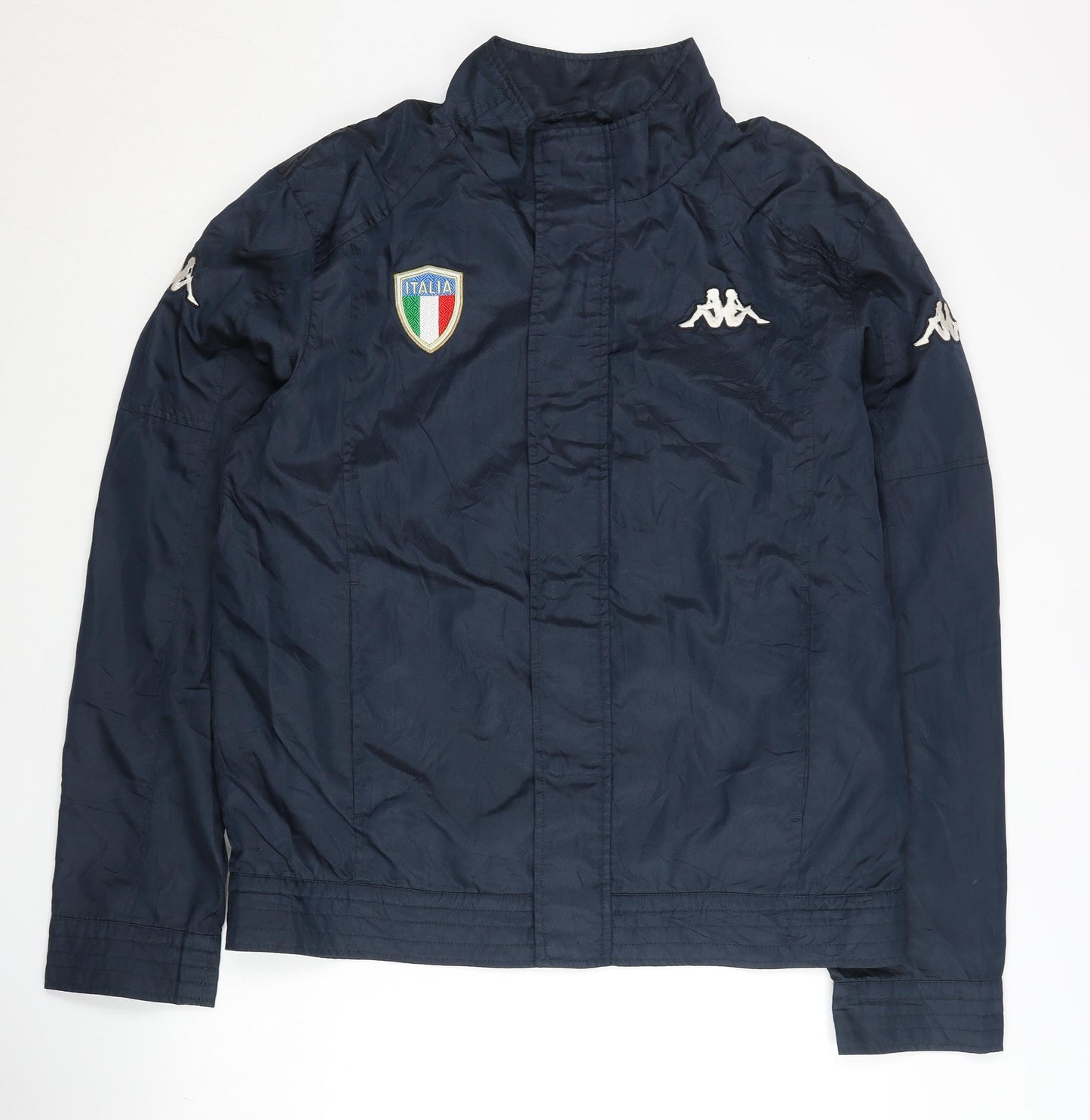 Kappa Men’s Blue Italy Track Jacket L Full Zip Football Sportswear