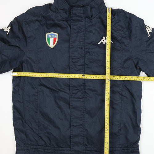 Kappa Men’s Blue Italy Track Jacket L Full Zip Football Sportswear