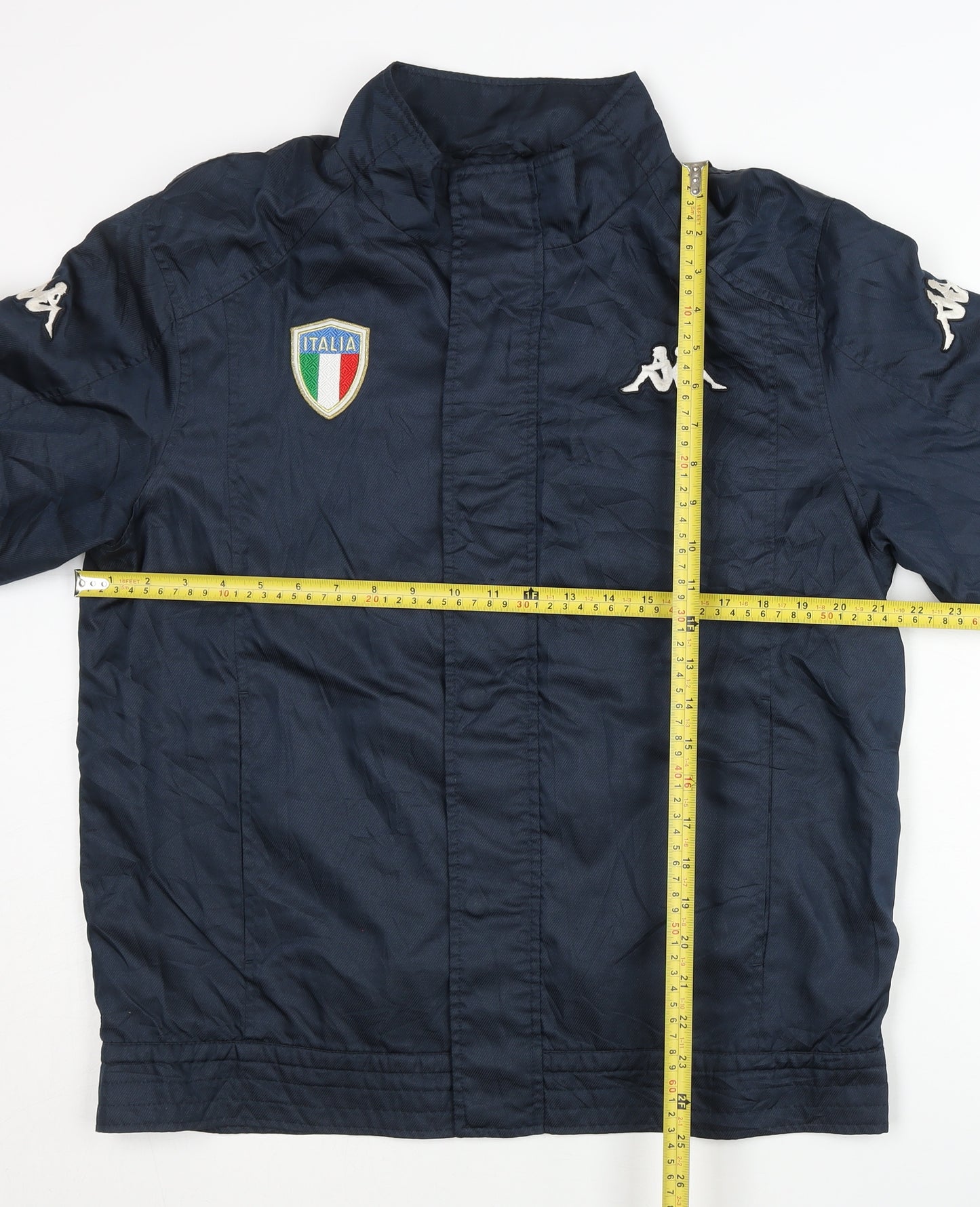 Kappa Men’s Blue Italy Track Jacket L Full Zip Football Sportswear