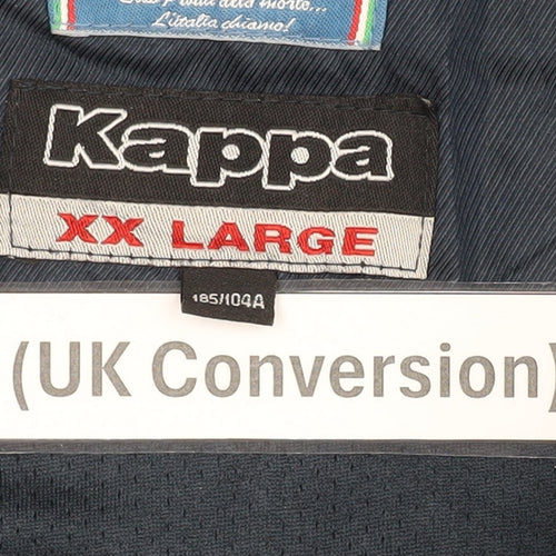 Kappa Men’s Blue Italy Track Jacket L Full Zip Football Sportswear