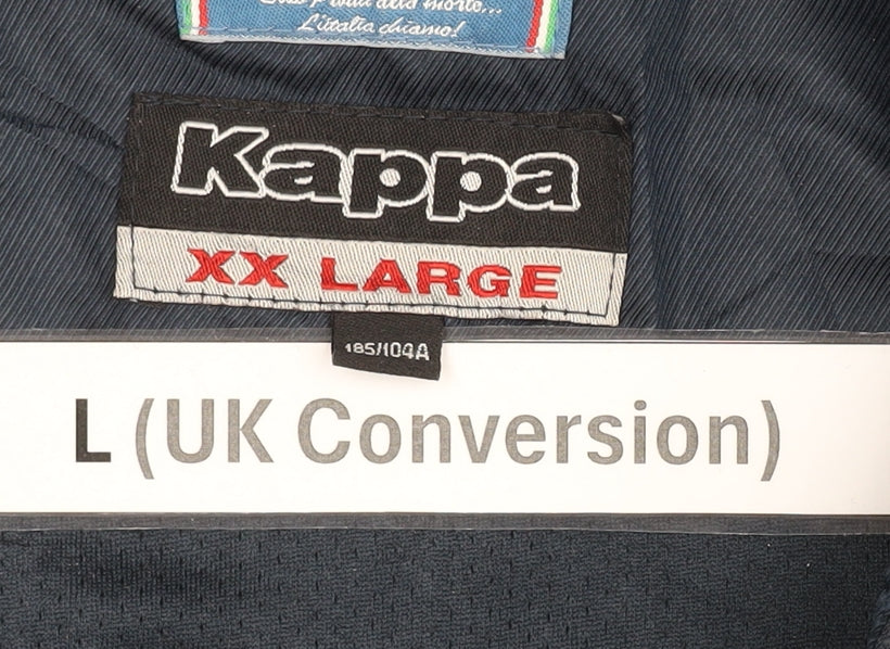 Kappa Men’s Blue Italy Track Jacket L Full Zip Football Sportswear