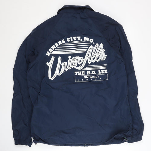 Lee Unisex Blue XL Regular Fit Basic Jacket with Logo