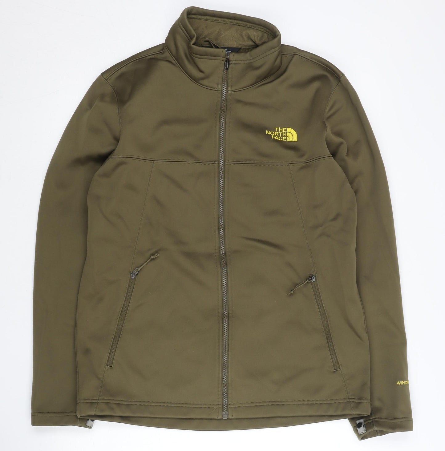 The North Face Men's Green Soft Shell Jacket L Windproof Hiking Outdoor