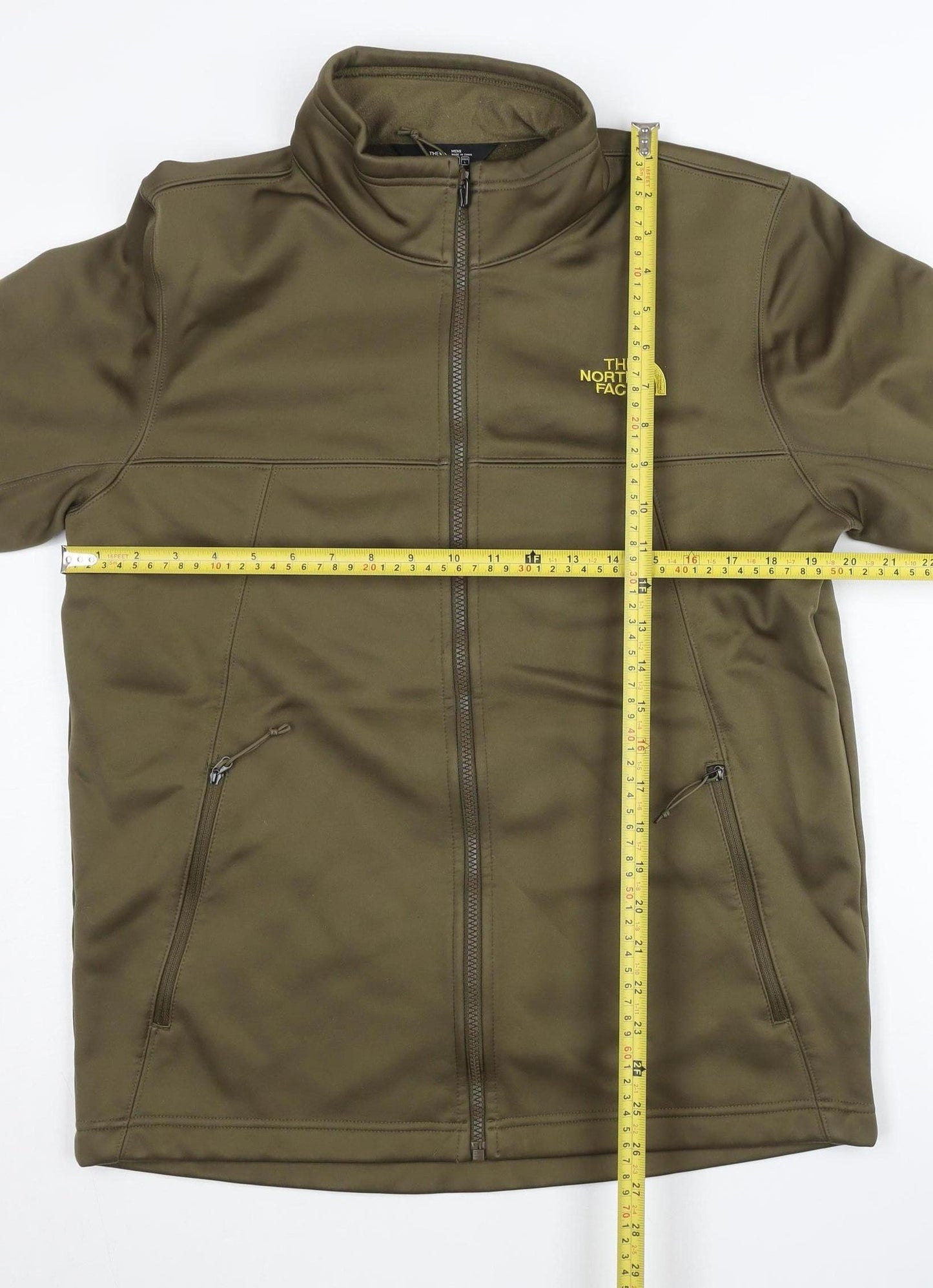 The North Face Men's Green Soft Shell Jacket L Windproof Hiking Outdoor