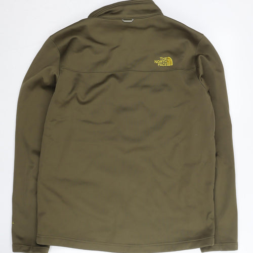 The North Face Men's Green Soft Shell Jacket L Windproof Hiking Outdoor