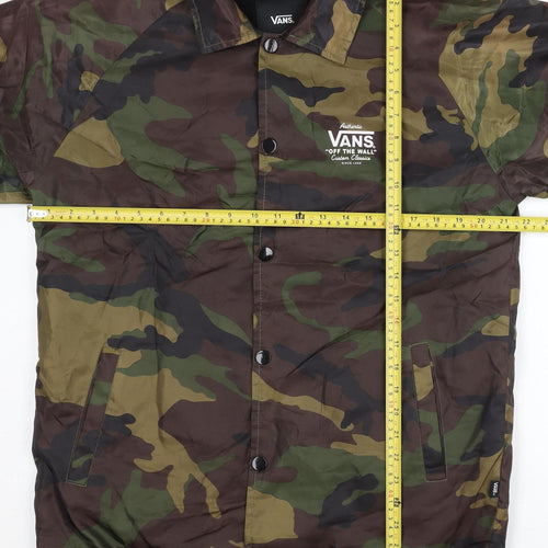 Vans Men's Camo Coach Jacket Medium Polyester Casual Skatewear