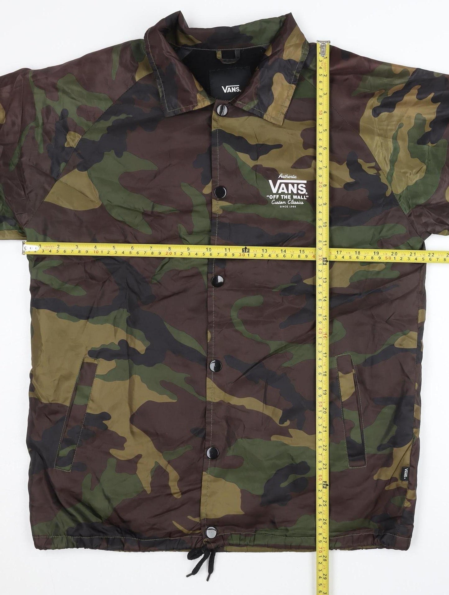Vans Men's Camo Coach Jacket Medium Polyester Casual Skatewear