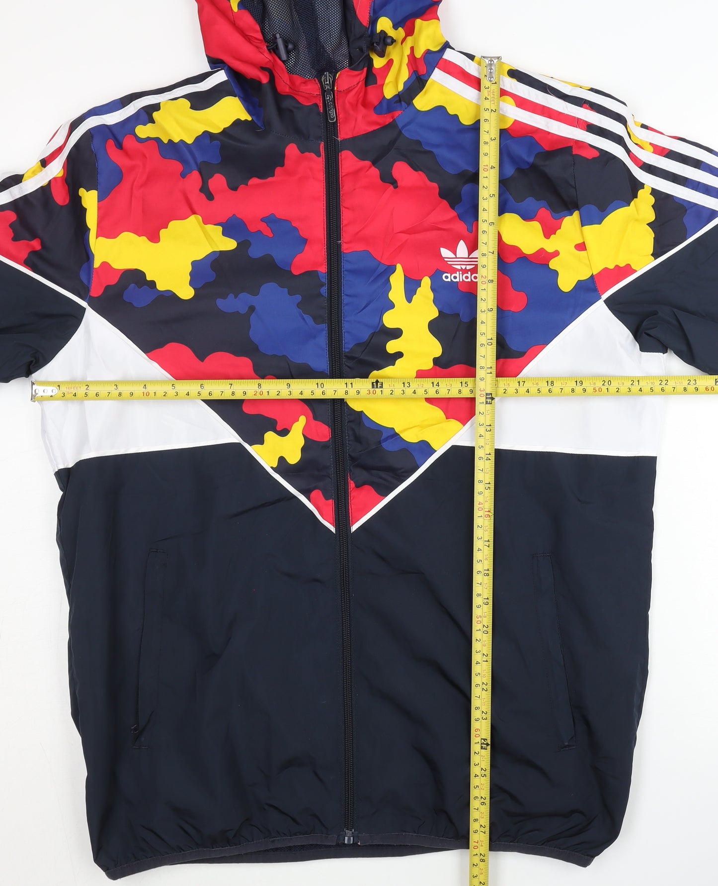 Adidas Men's Multicoloured Camouflage XL Track Jacket Full Zip Hooded