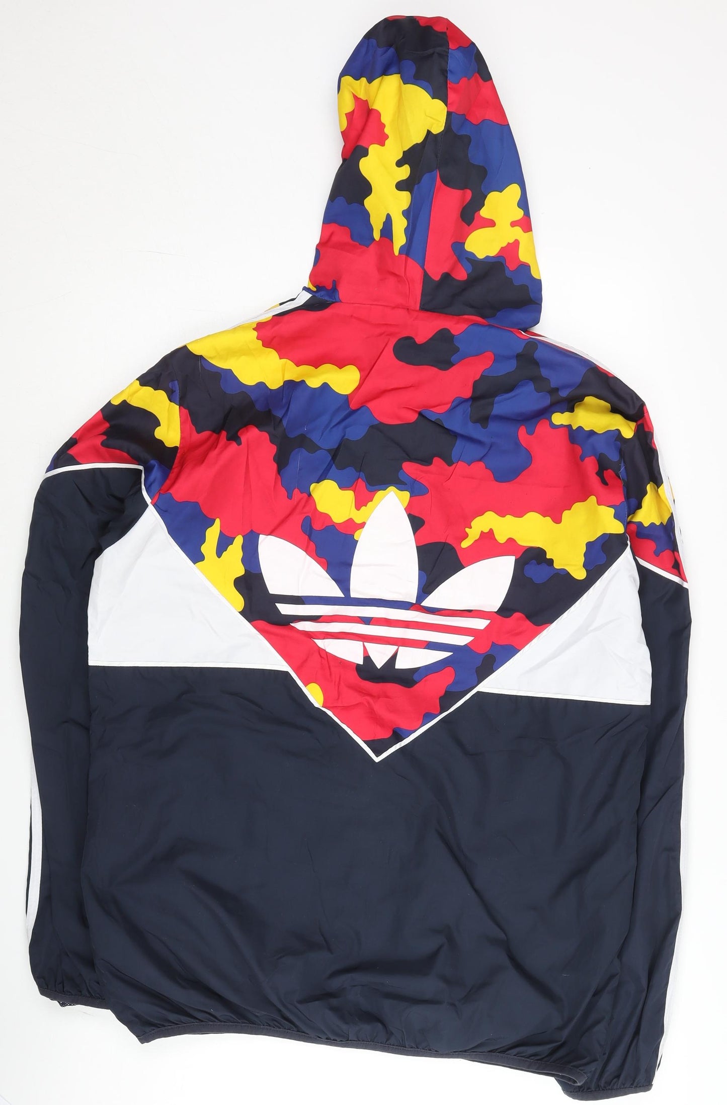 Adidas Men's Multicoloured Camouflage XL Track Jacket Full Zip Hooded