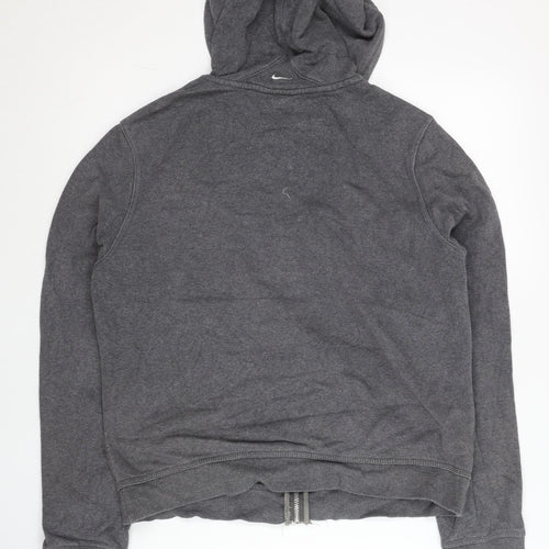 Nike Womens Grey Full Zip Hoodie L Long Sleeve Hooded Sportswear
