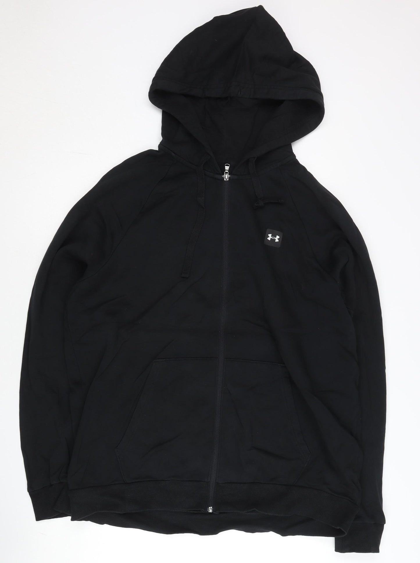 Under Armour Men’s Black 3XL Full Zip Hoodie Fleece Relaxed Fit