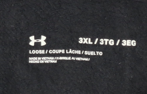 Under Armour Men’s Black 3XL Full Zip Hoodie Fleece Relaxed Fit