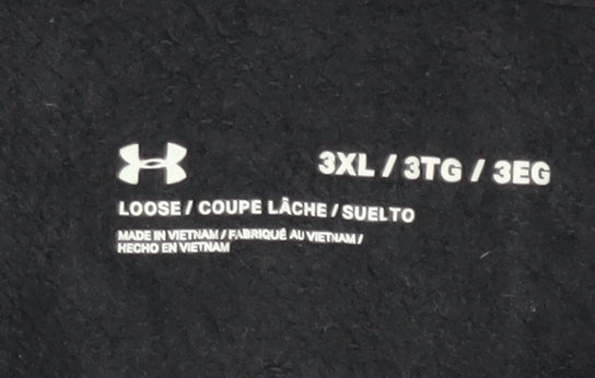 Under Armour Men’s Black 3XL Full Zip Hoodie Fleece Relaxed Fit