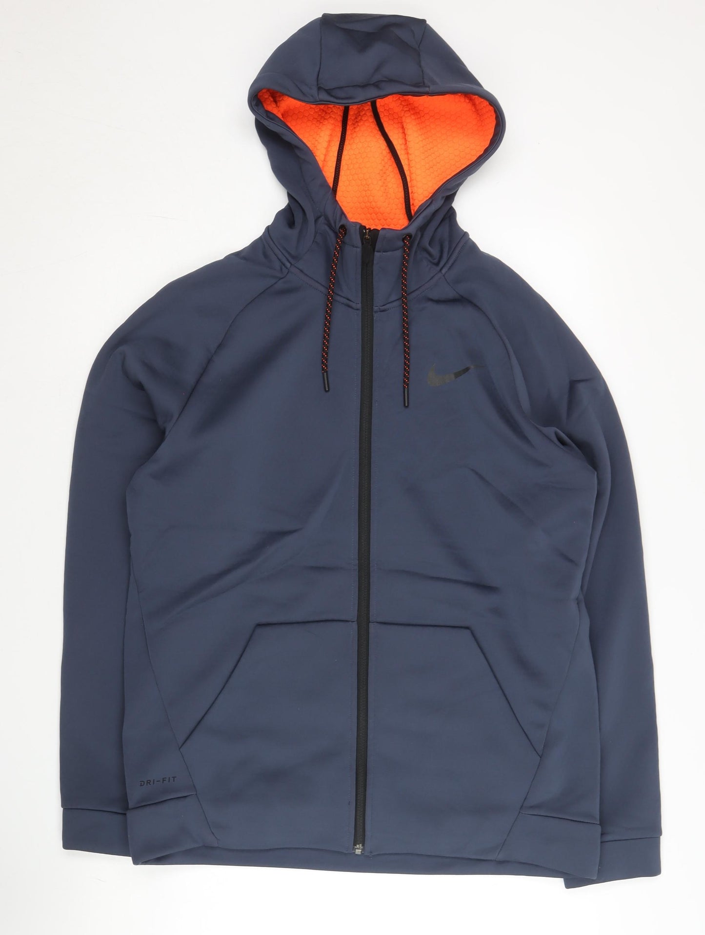 Nike Men's Blue XL Full Zip Dri-FIT Hoodie with Pockets