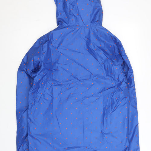 Adidas Men’s Blue XS Windbreaker Jacket Hooded Polka Dot Sports Coat