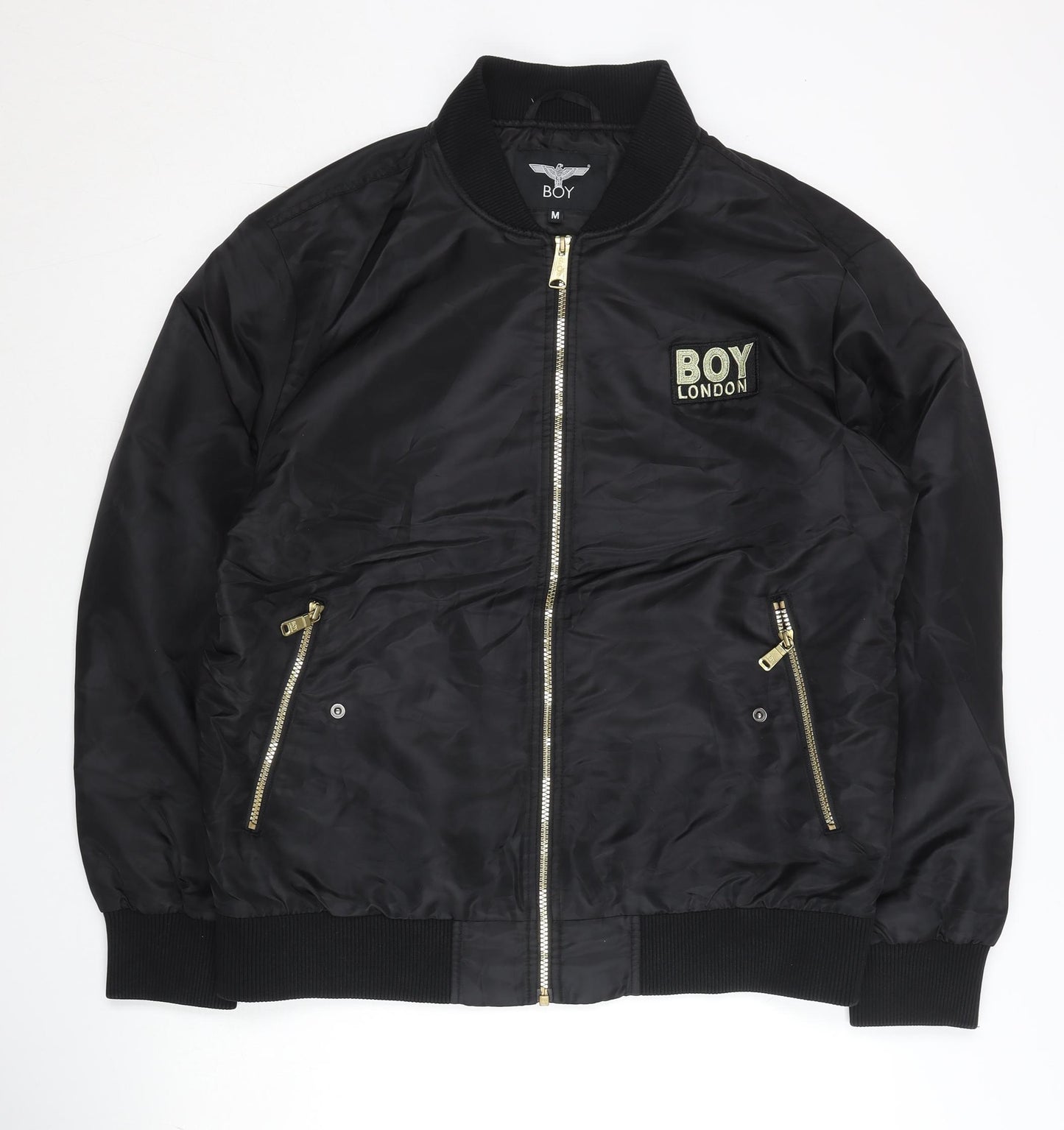 BOY London Men's Black Bomber Jacket M 38in Polyester Autumn Winter