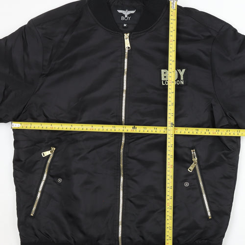 BOY London Men's Black Bomber Jacket M 38in Polyester Autumn Winter