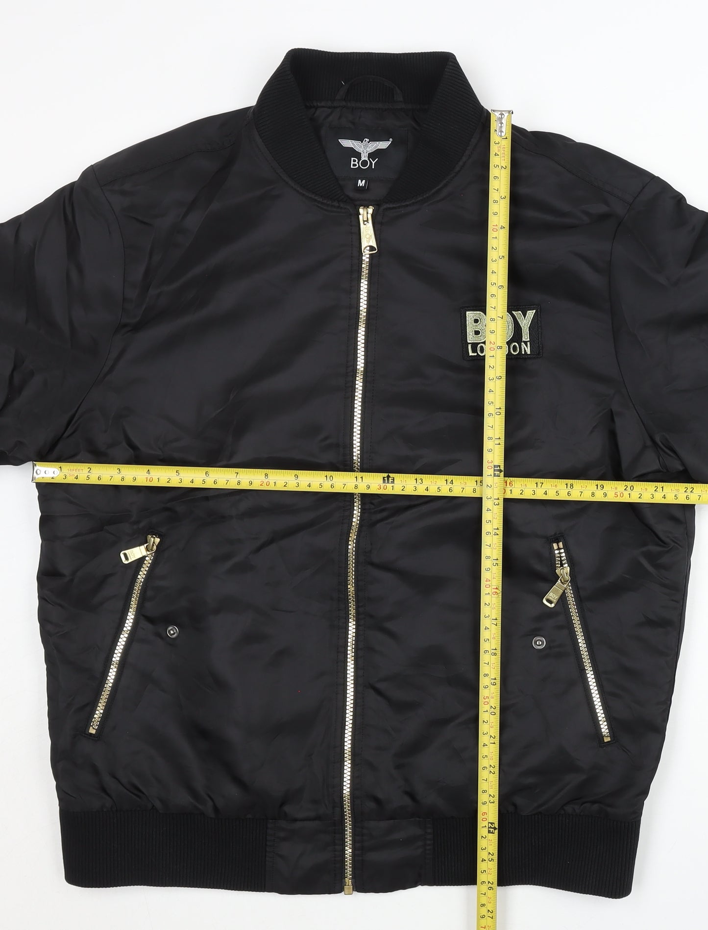 BOY London Men's Black Bomber Jacket M 38in Polyester Autumn Winter
