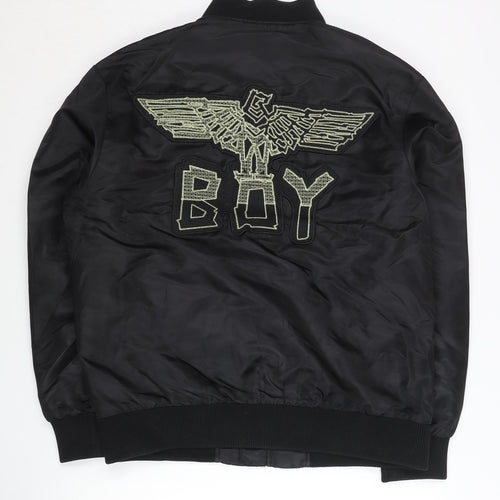 BOY London Men's Black Bomber Jacket M 38in Polyester Autumn Winter