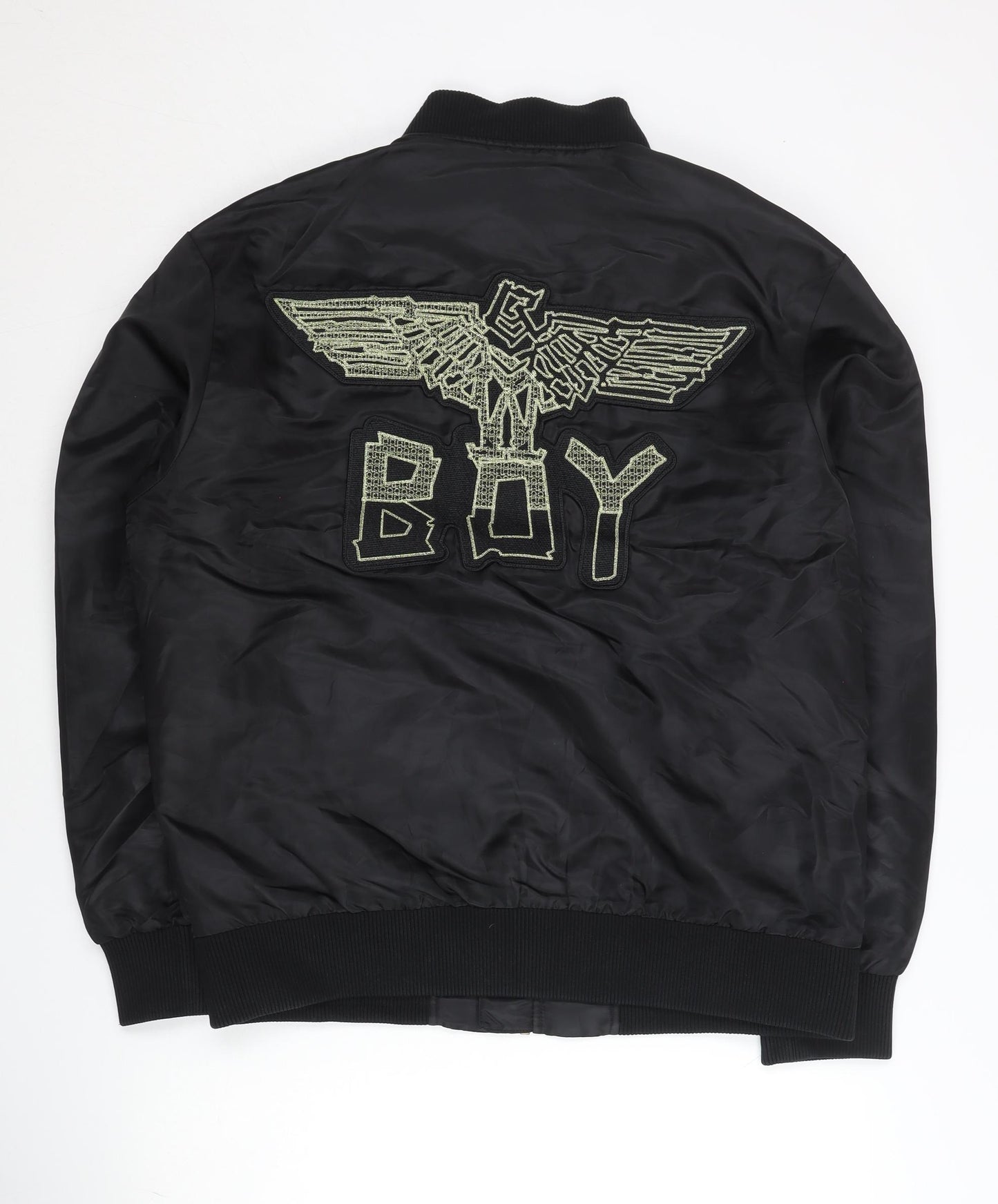 BOY London Men's Black Bomber Jacket M 38in Polyester Autumn Winter