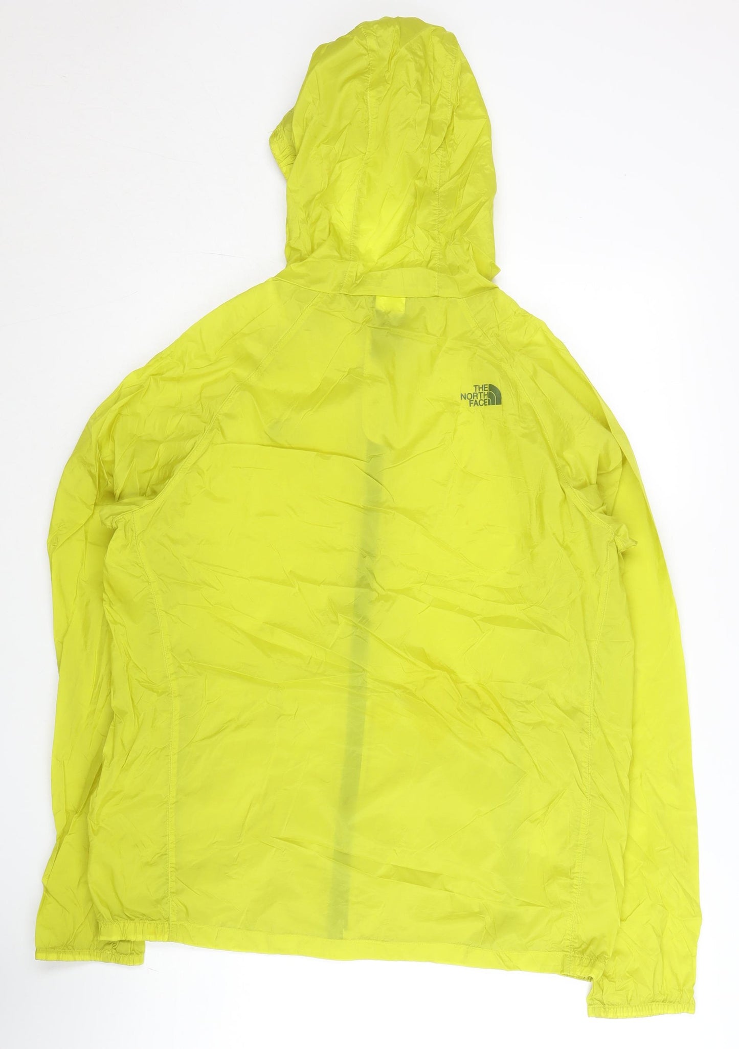 The North Face Men's Yellow L Windbreaker Jacket Hooded Lightweight